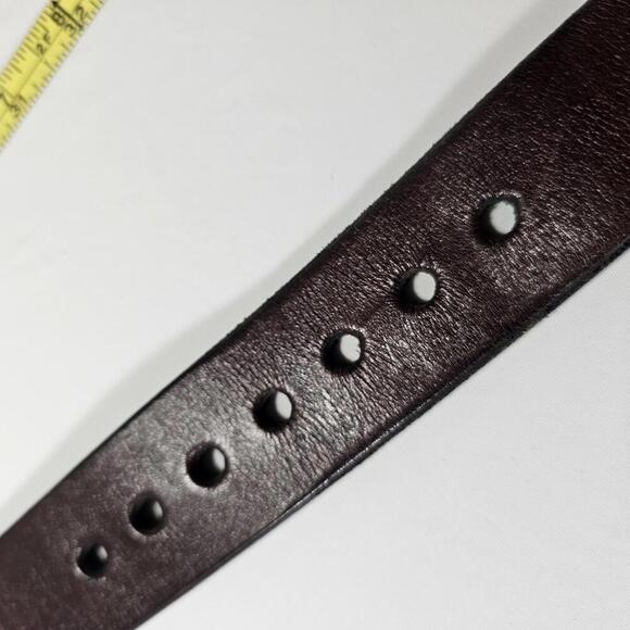 Vtg MEN'S HEAVY DUTY GOODS 100% LEATHER BELT  BROWN  36" WAIST - Picture 5 of 5